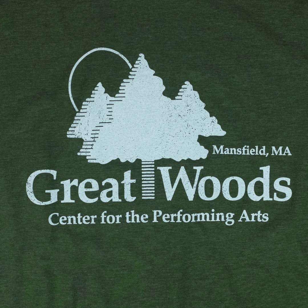 Great Woods Massachusetts T-Shirt Graphic Forest Green