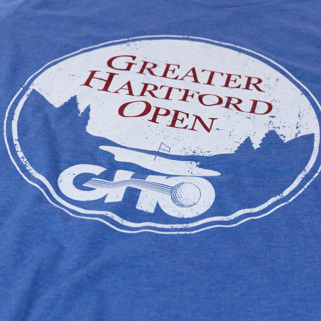 Greater Hartford Open Connecticut T-Shirt Detail Bright Blue