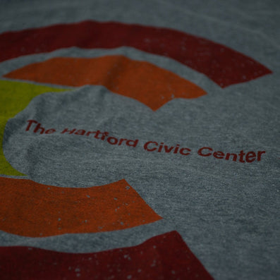 Hartford Civic Center T-Shirt Detail Grey With Red