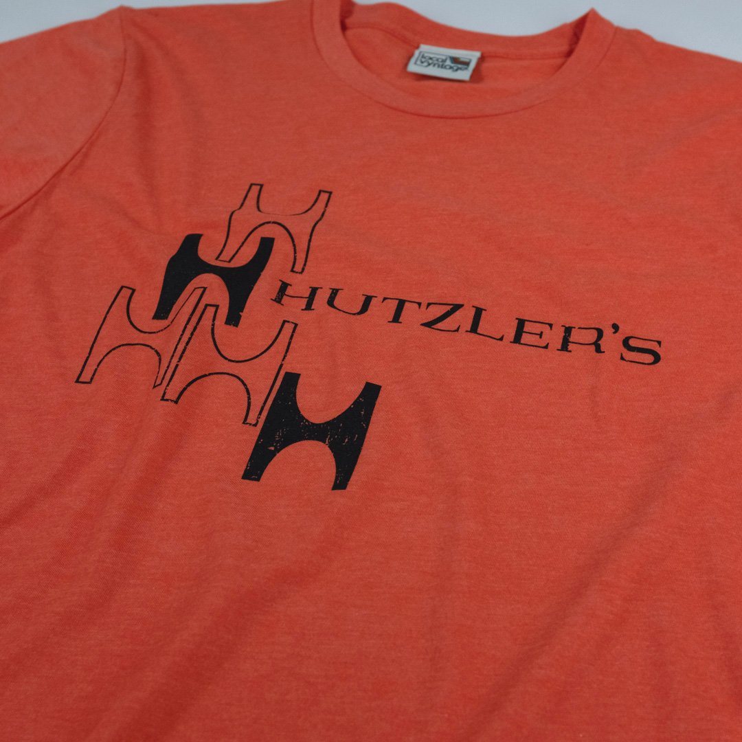 Hutzler's Vintage Baltimore T-Shirt Detial Orange