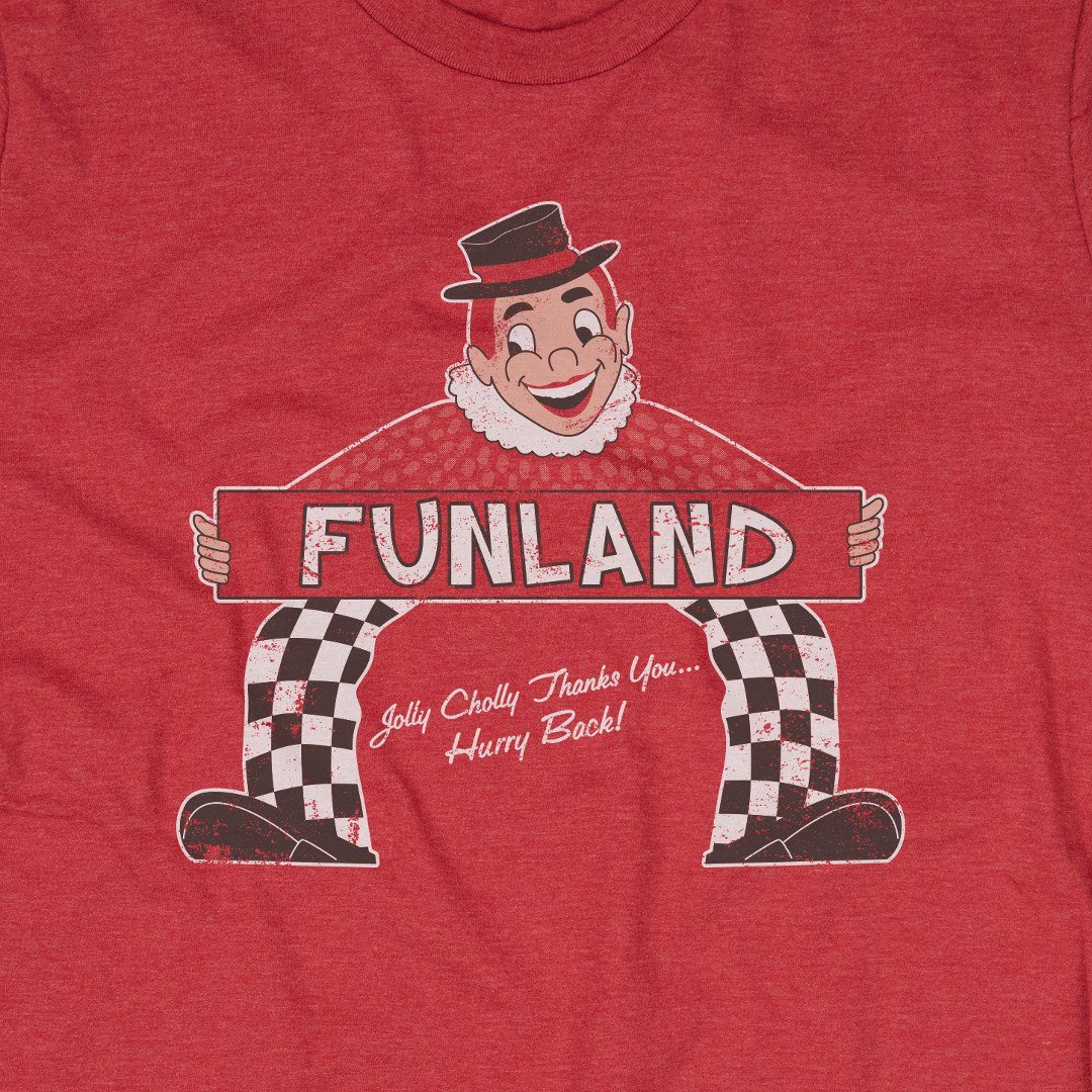 Jolly Cholly's Funland Massachusetts T-Shirt Graphic Red