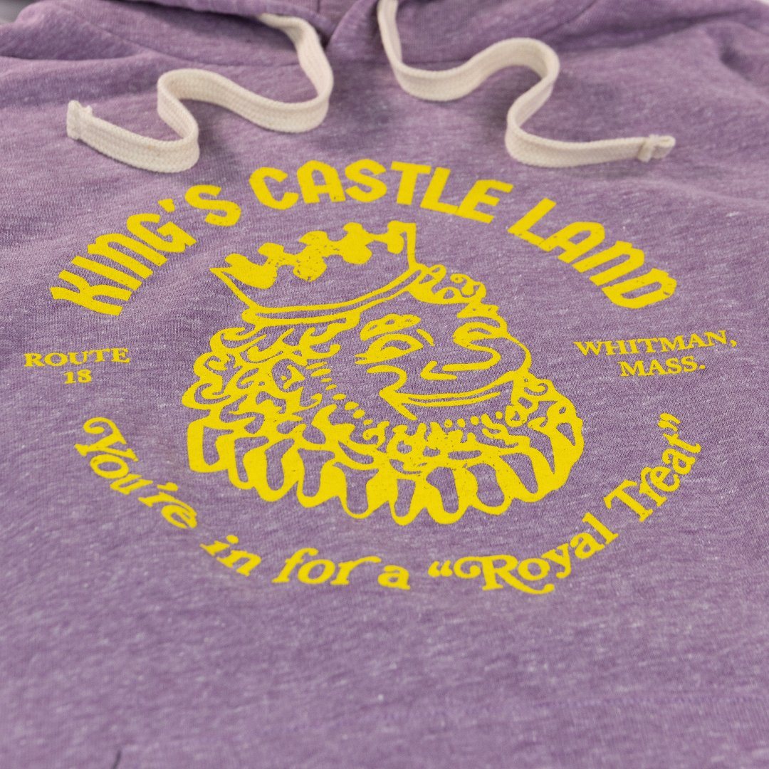 King's Castle Land Massachusetts Hoodie Detail Purple