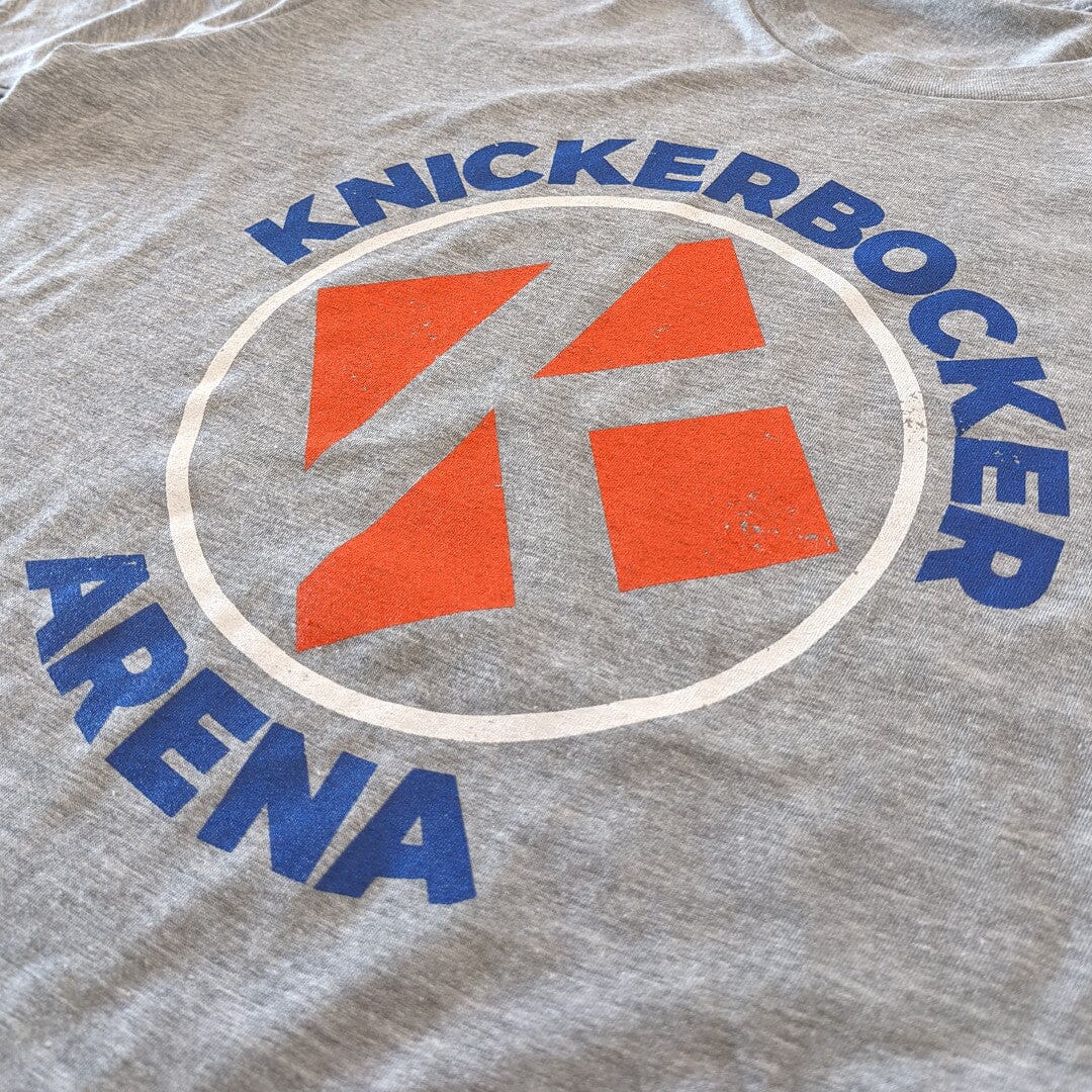 Knickerbocker Arena Albany T-Shirt Detail Light Gray