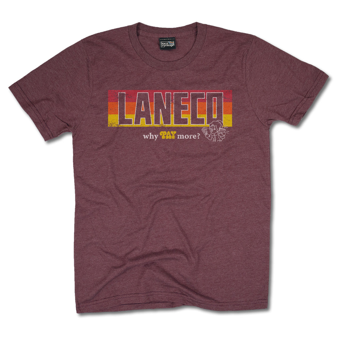 Laneco Supermarket T-Shirt Front Burgundy
