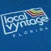 Local Vyntage Florida Logo T-Shirt Detail Sea Blue
