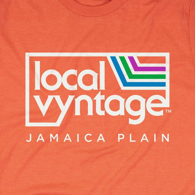Local Vyntage Jamaica Plain T-Shirt Graphic Orange
