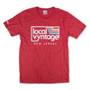 Local Vyntage New Jersey Logo T-Shirt Front Red