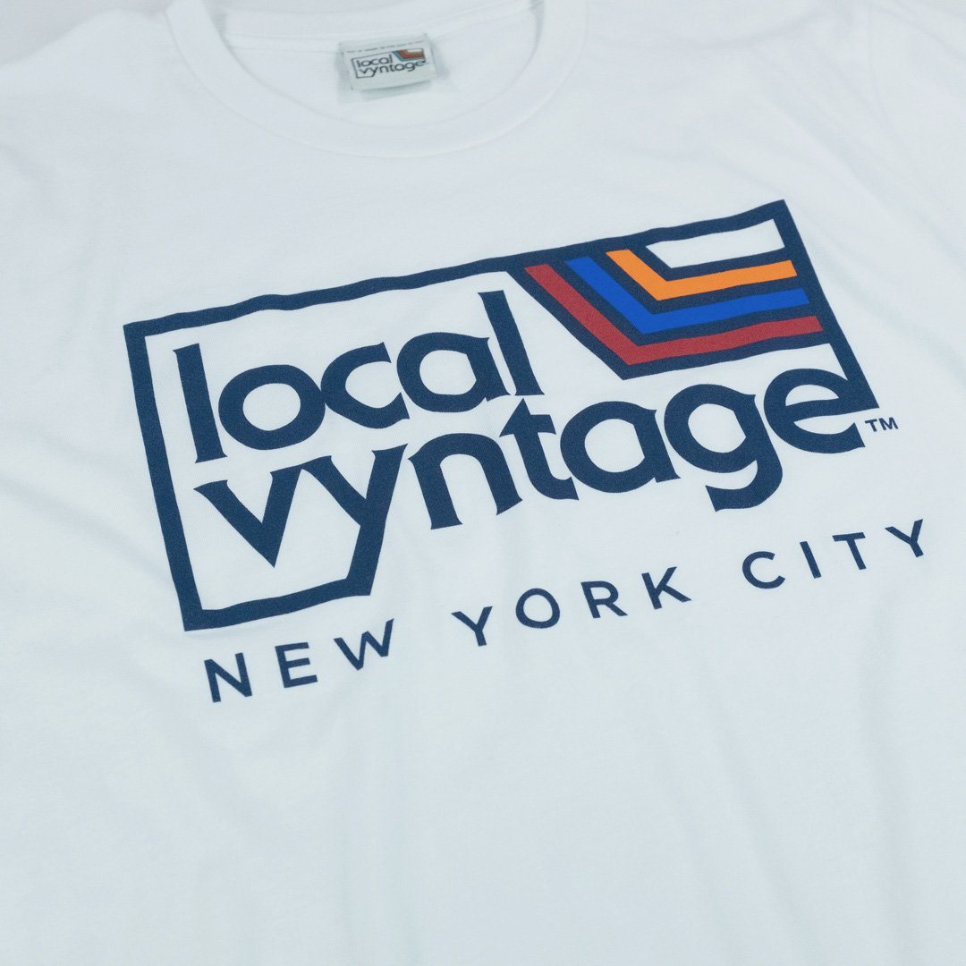Local Vyntage NYC Logo T-Shirt Detail White