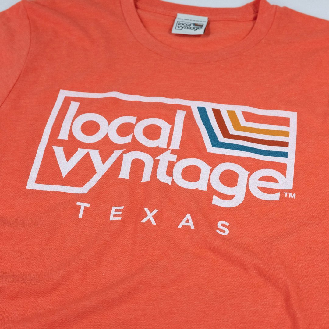 Local Vyntage Texas Logo T-Shirt Detail Orange