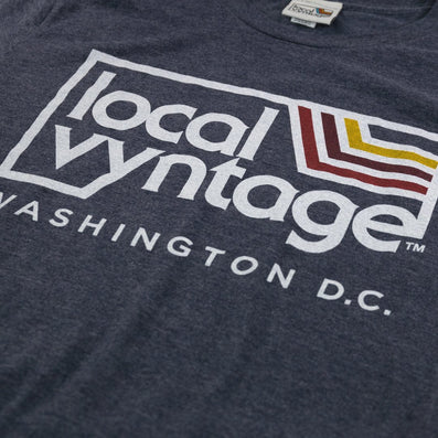 Local Vyntage Washington DC Logo T-Shirt Detail Dark Blue