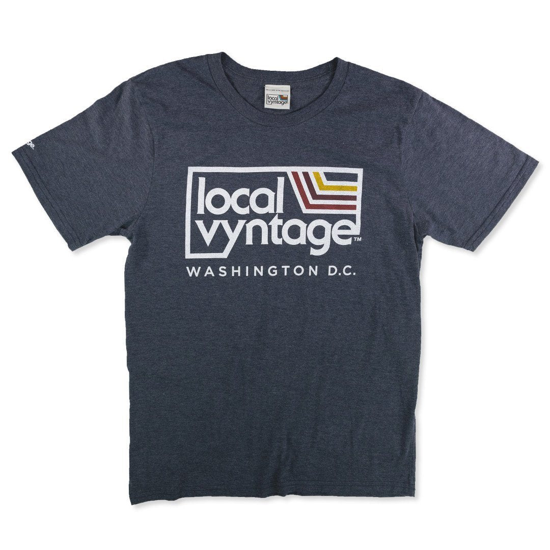 Local Vyntage Washington DC Logo T-Shirt Front Dark Blue