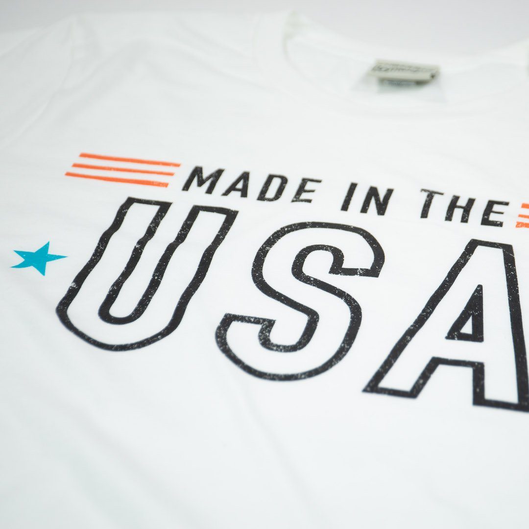 Made in the USA T-Shirt Detail White