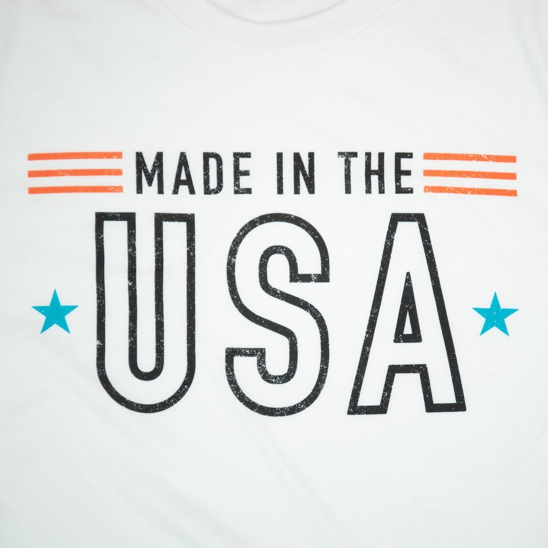 Made in the USA T-Shirt Graphic White