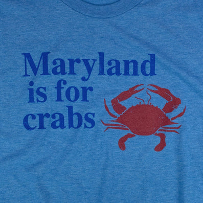 Maryland Is For Crabs T-Shirt Graphic Royal Blue