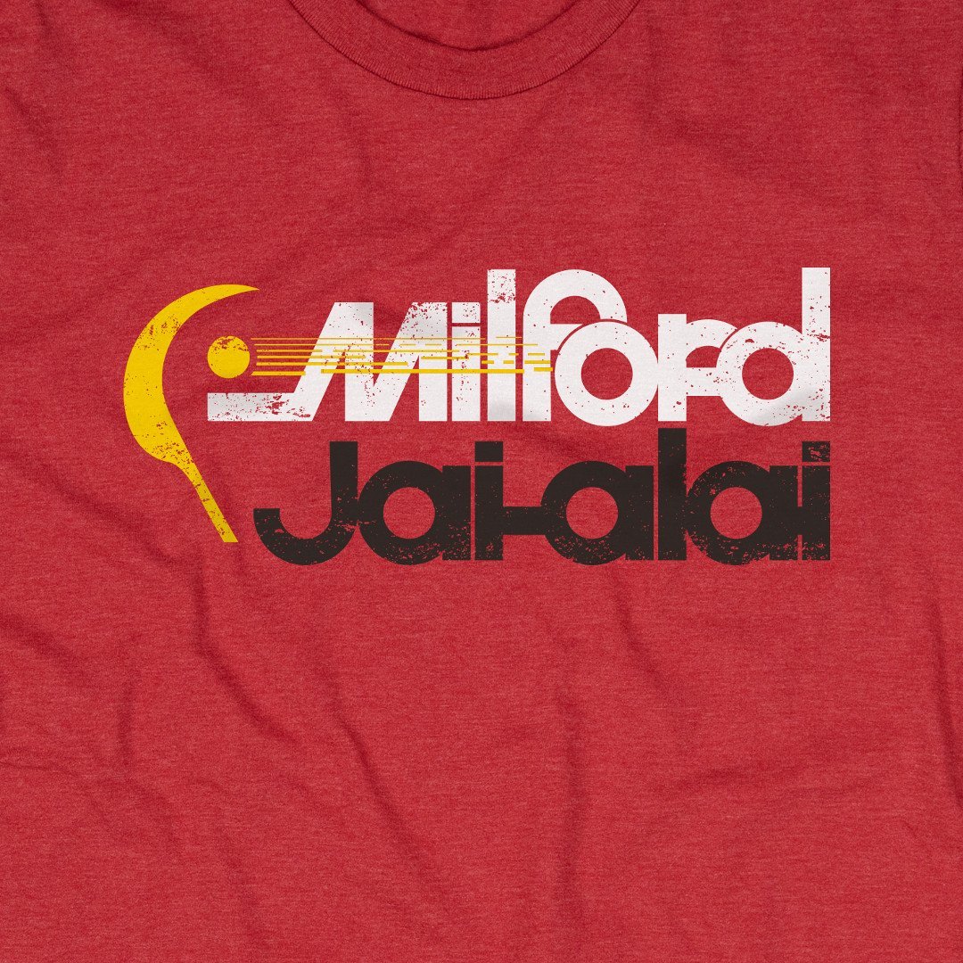 Milford Jai Alai Connecticut T-Shirt Graphic Red