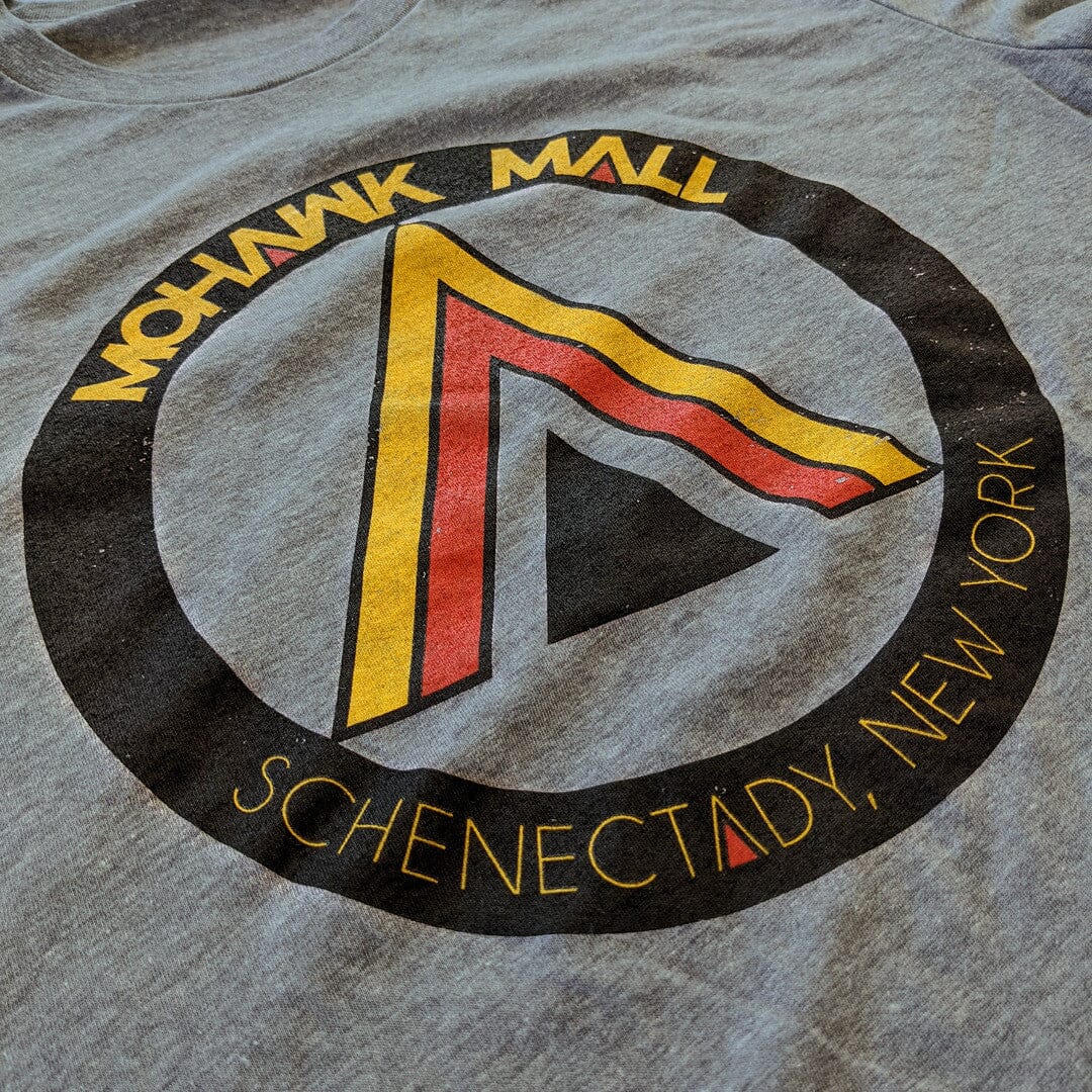 Mohawk Mall Schenectady T-Shirt Detail Gray