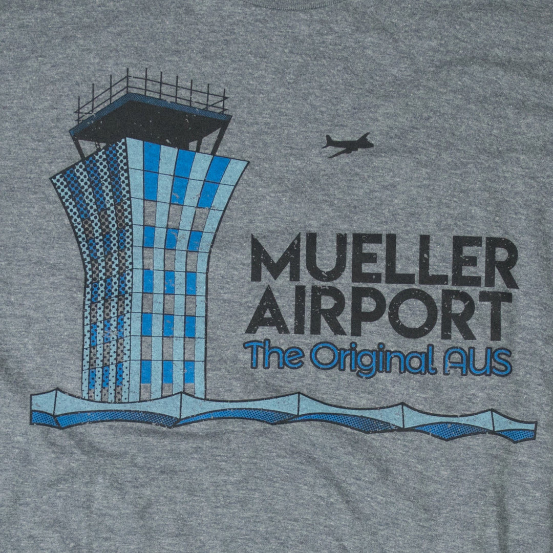 Mueller Airport Austin T-Shirt Graphic Gray