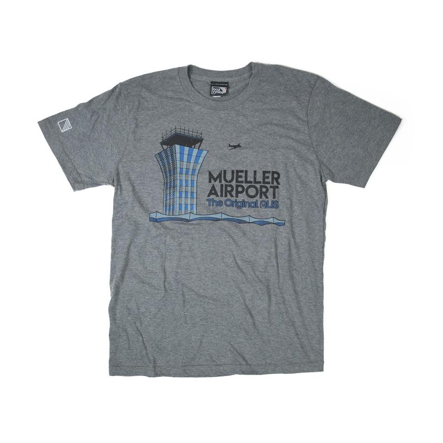Mueller Airport Austin T-Shirt Gray
