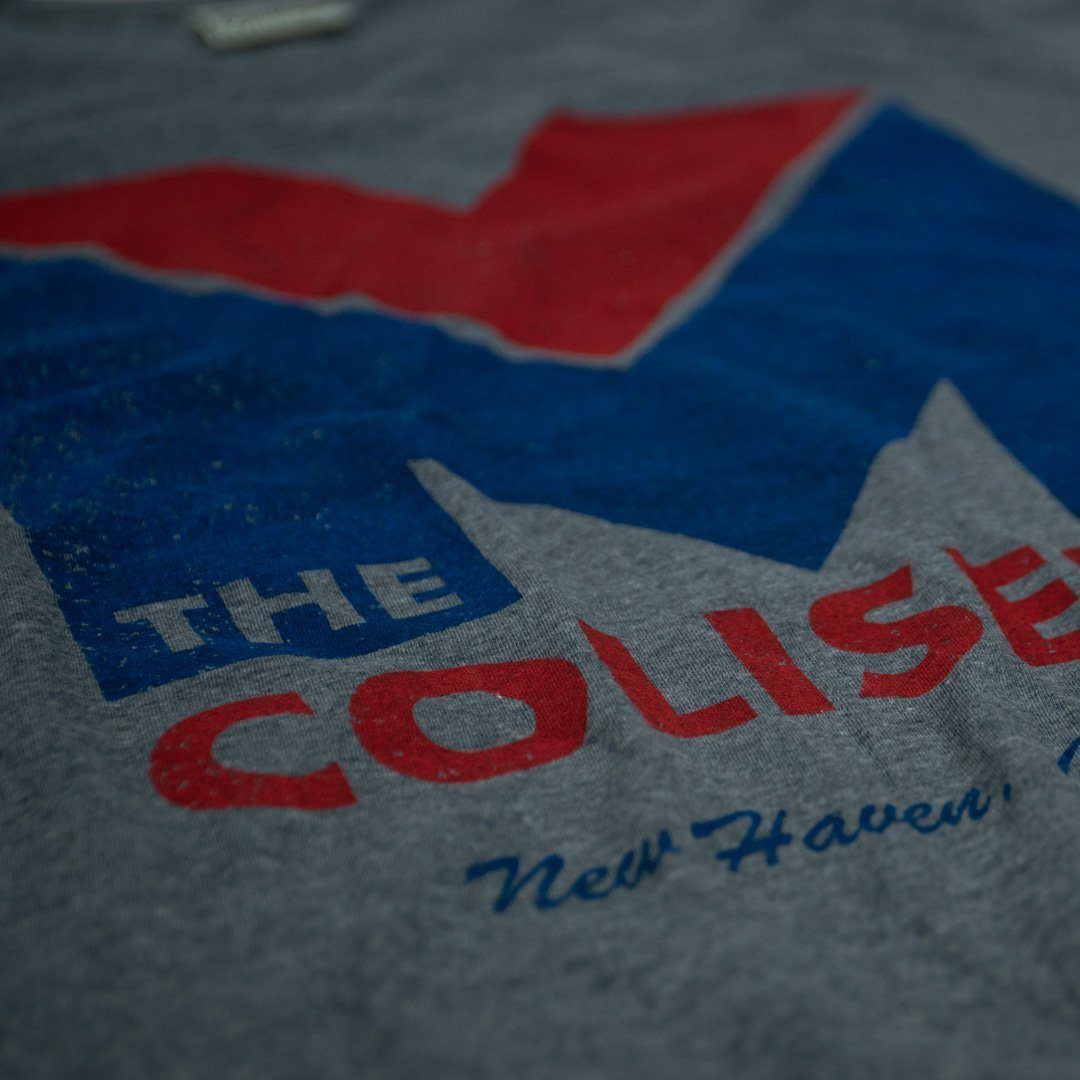 New Haven Coliseum T-Shirt Detail Gray