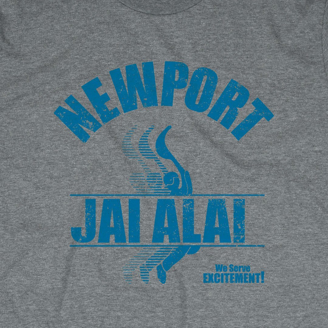Newport Jai Alai Rhode Island T-Shirt Graphic Gray
