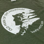 Old Man of the Mountain New Hampshire T-Shirt Detail Forest Green