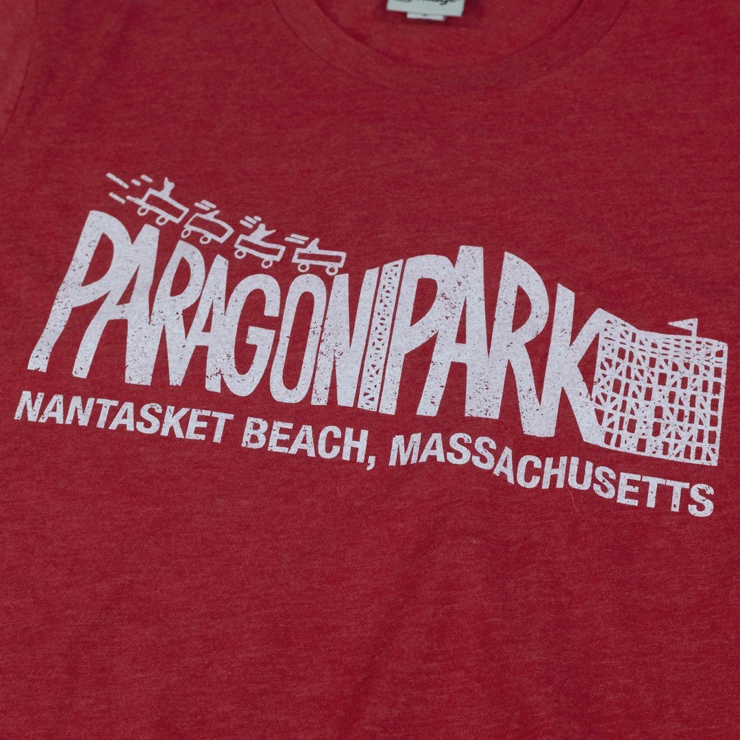 Paragon Park Boston T-Shirt Detail Red