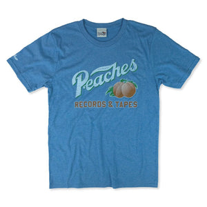 Peaches Records & Tapes T-Shirt Front Royal Blue