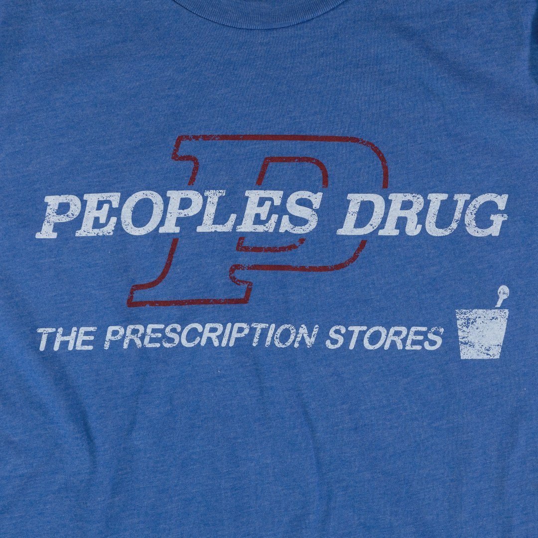 People's Drug T-Shirt Graphic Bright Blue