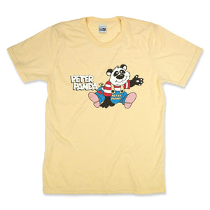 Peter Panda Child World T-Shirt Front Faded Yellow