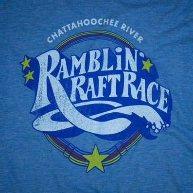 Shootin' The Hooch Ramblin' Raft Race Atlanta T-Shirt Graphic Royal Blue