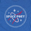 Space Port Arcade T-Shirt Graphic Bright Blue