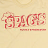 Spag's Massachusetts T-Shirt Graphic Faded Yellow