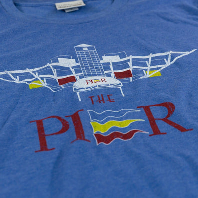 St Pete Pier Tampa T-Shirt Detail Bright Blue