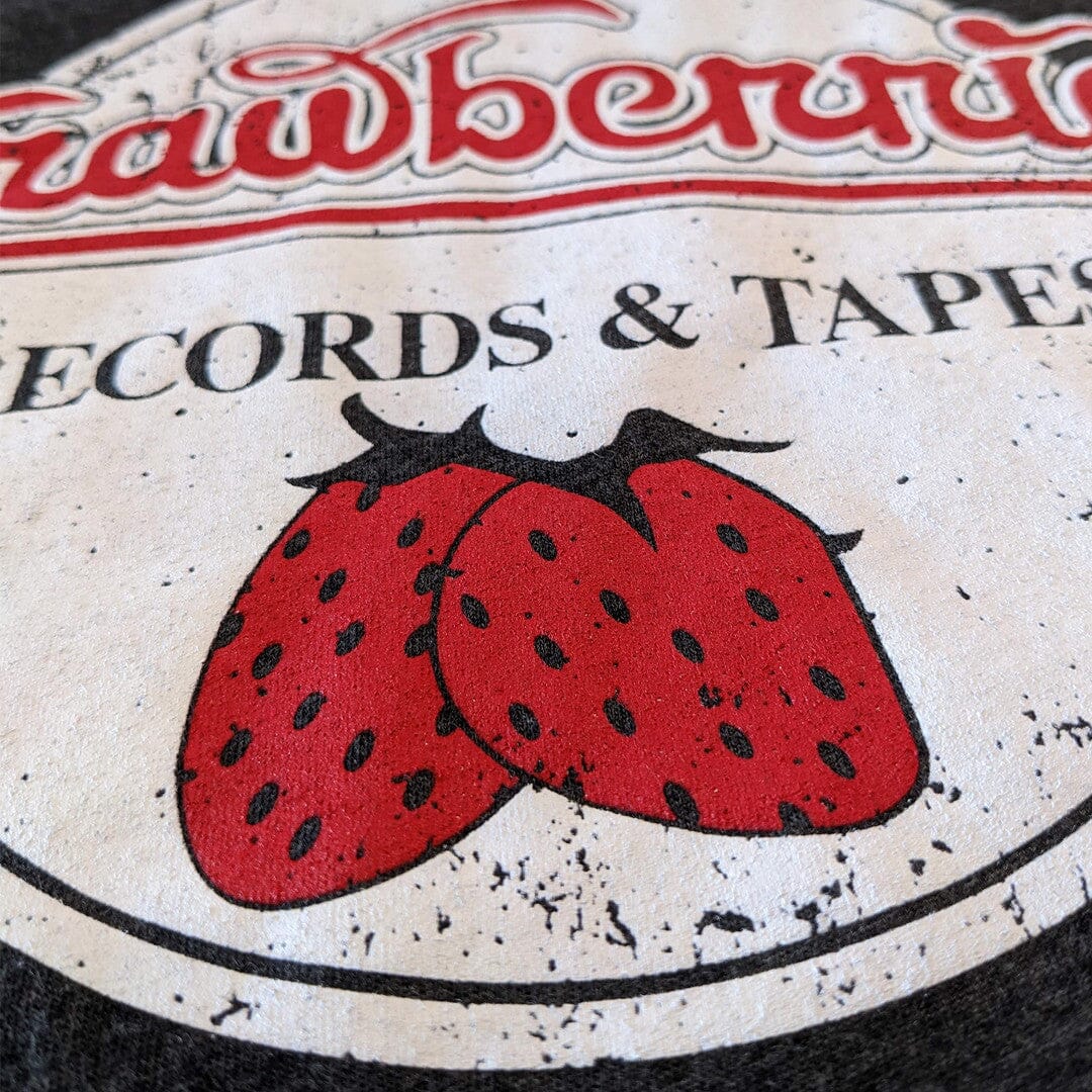Strawberries Records And Tapes T-Shirt Strawberries Dark Gray