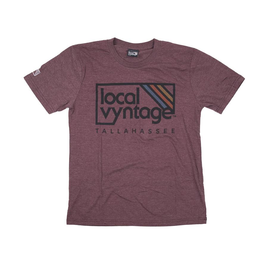 Tallahassee Local Vyntage Logo T-Shirt Front Burgundy