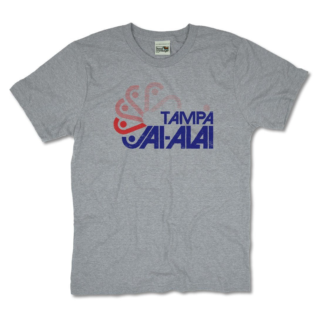 Tampa Jai Alai Florida T-Shirt Front Light Gray