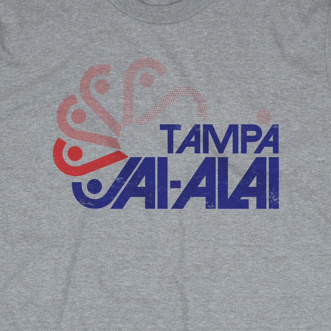 Tampa Jai Alai Florida T-Shirt Graphic Light Gray