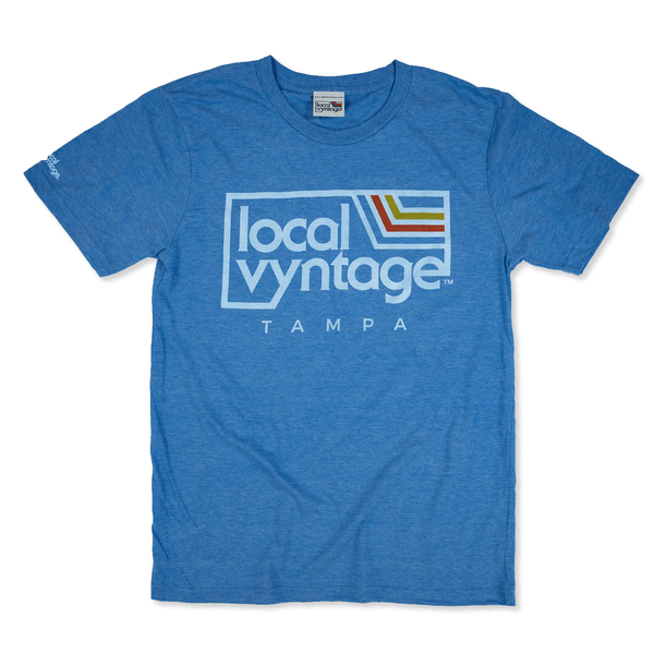 Local Vyntage Tampa T-Shirt Front Royal Blue