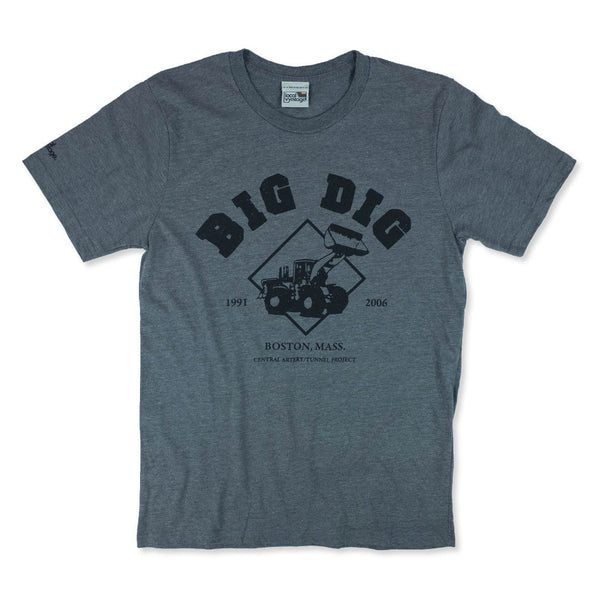 The Big Dig Boston T-Shirt Front Gray