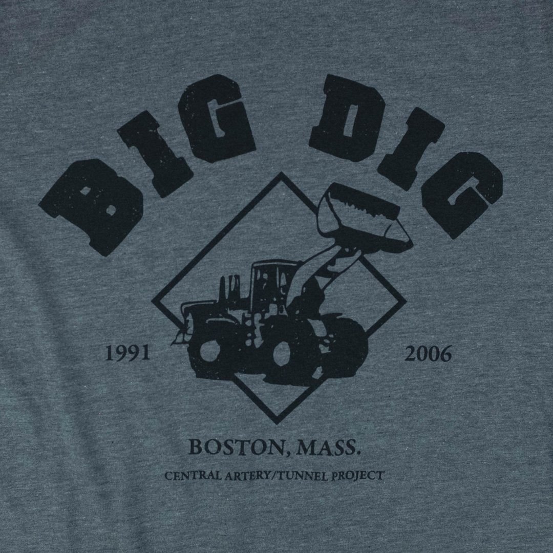 The Big Dig Boston T-Shirt Greaphic Gray