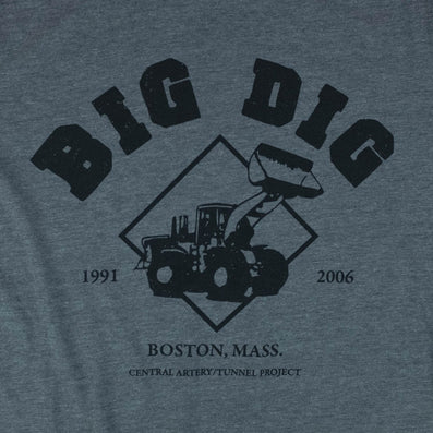 The Big Dig Boston T-Shirt Greaphic Gray