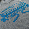 The Pontiac Silverdome Michigan Detroit T-Shirt Detail Left Gray