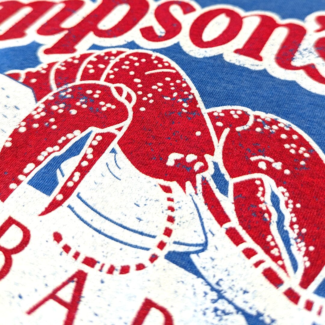 Thompson's Clam Bar Cape Cod Massachusetts T-Shirt Lobster Bright Blue