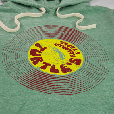 Turtles Records And Tapes Hoodie Detail Faded Green