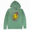 Turtles Records And Tapes Hoodie Front Faded Green