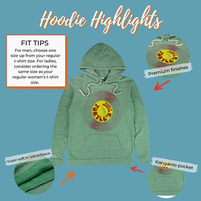 Turtles Records And Tapes Hoodie Highlights Faded Green