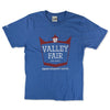 Valley Fair Department Stores New Jersey T-Shirt Front Bright Blue
