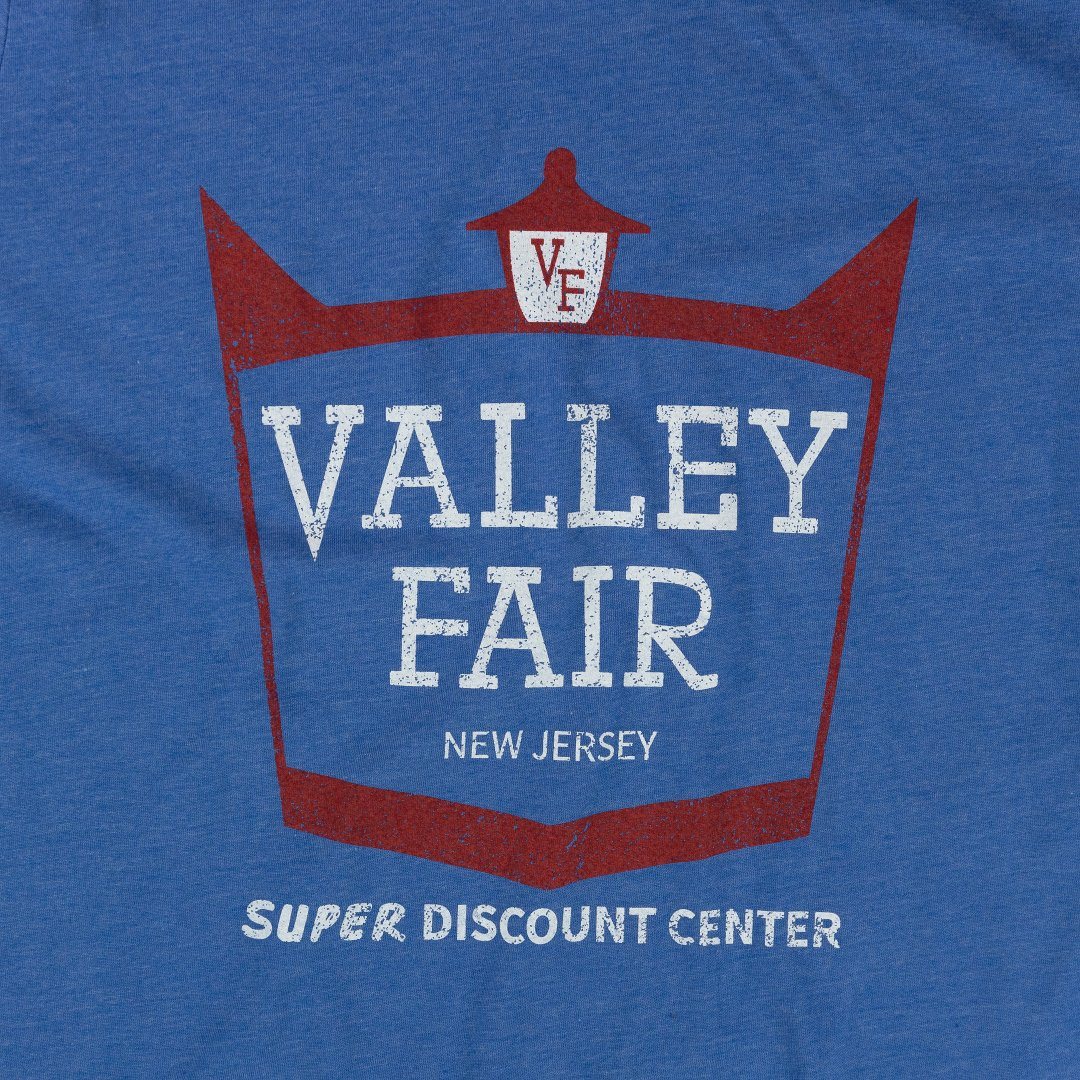 Valley Fair Department Stores New Jersey T-Shirt Graphic Bright Blue