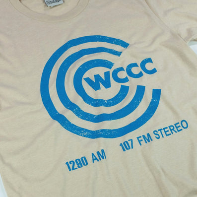 WCCC FM Hartford Connecticut T-Shirt Detail Beige