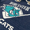 Worcester IceCats Hockey Hoodie Detail Right Dark Blue